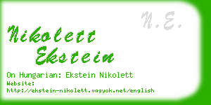 nikolett ekstein business card